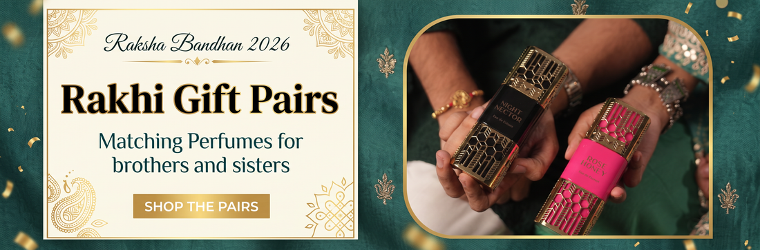 Matching Rakhi perfume pairs for brother and sister from Perfumes Bae