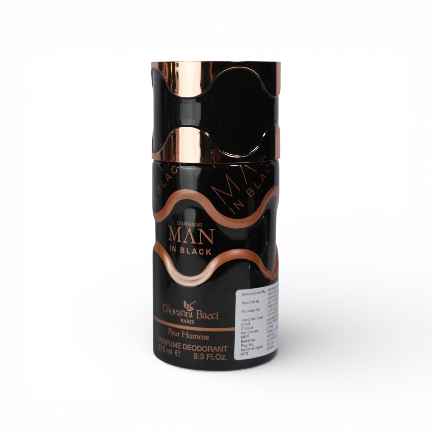 Man In Black Pour Homme Perfume Deodorant Spray 275ml GIOVANNI BACCI