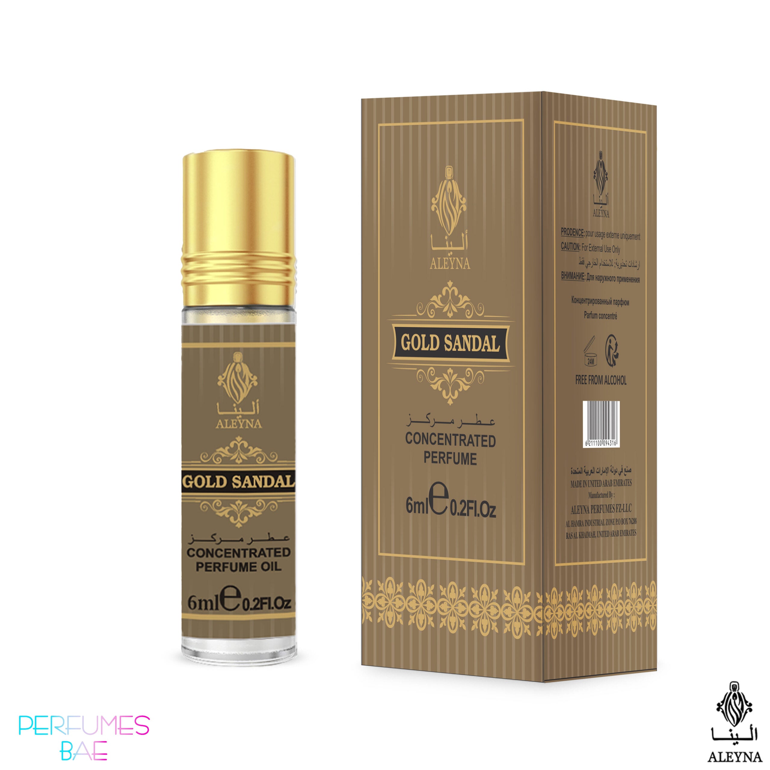 GOLD SANDAL Attar Roll-On Perfume 6ml