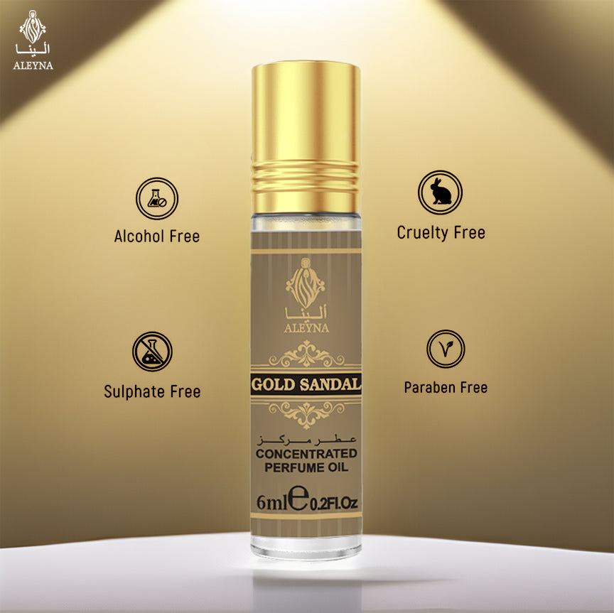 GOLD SANDAL Attar Roll-On Perfume 6ml ALEYNA