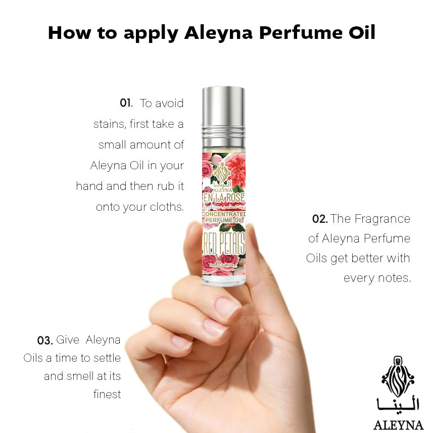 RED PETALS Attar Roll-On Perfume 6ml ALEYNA