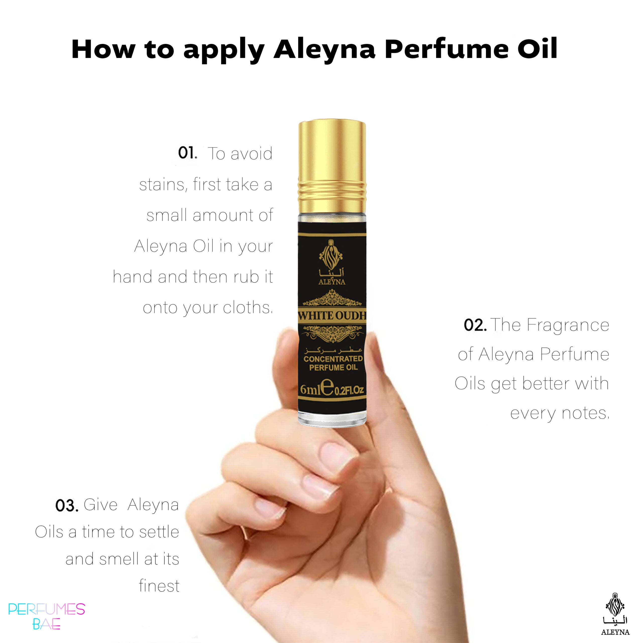 WHITE OUDH Attar Roll-On Perfume 6ml,