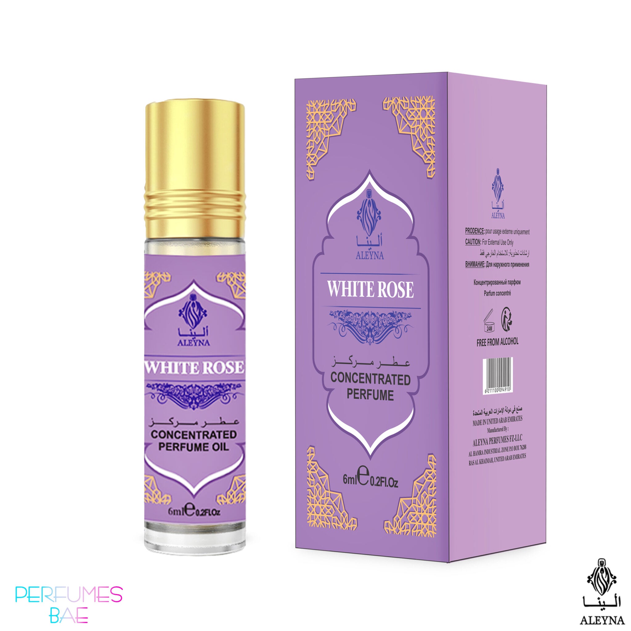 WHITE ROSE Attar Roll-On Perfume 6ml