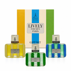 Parisis Parfums Lively For Men Paris Gift Set 3 x 100ml Eau de Toilette Parisis Parfums